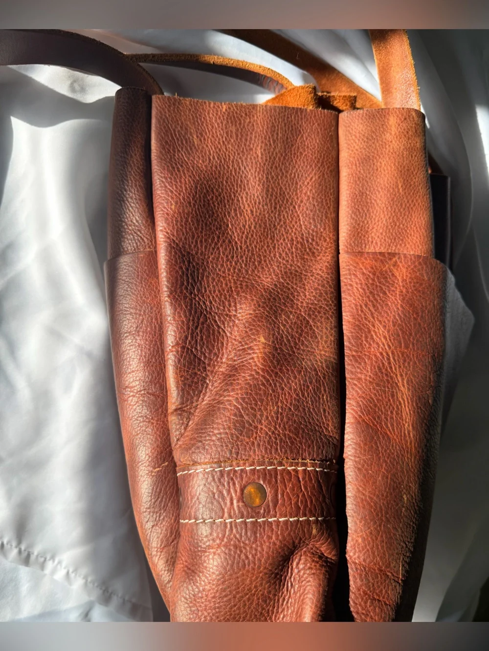 KMM and Co Carryall tote in Tan Kodiak